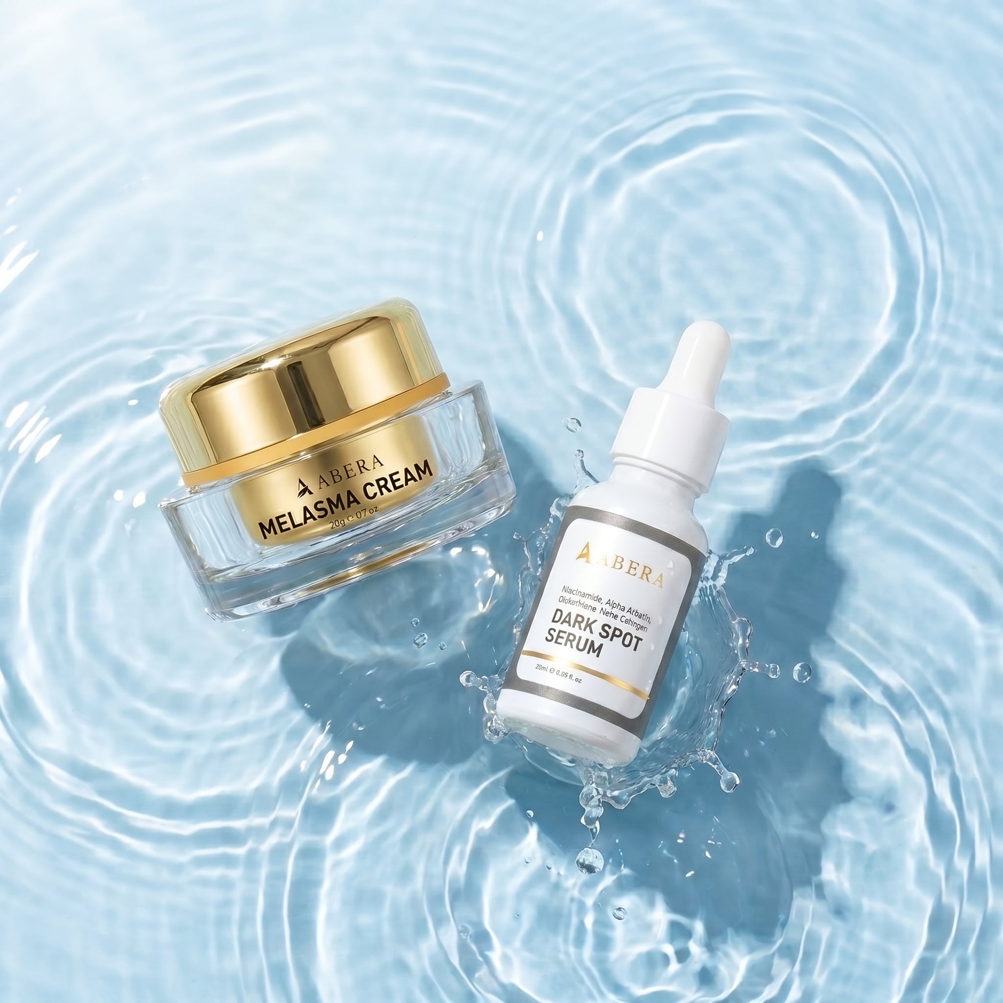 Daily Melasma & Dark Spots Routine for Face & Body , Abera Dark Spot Serum & Abera Melasma Cream Combo