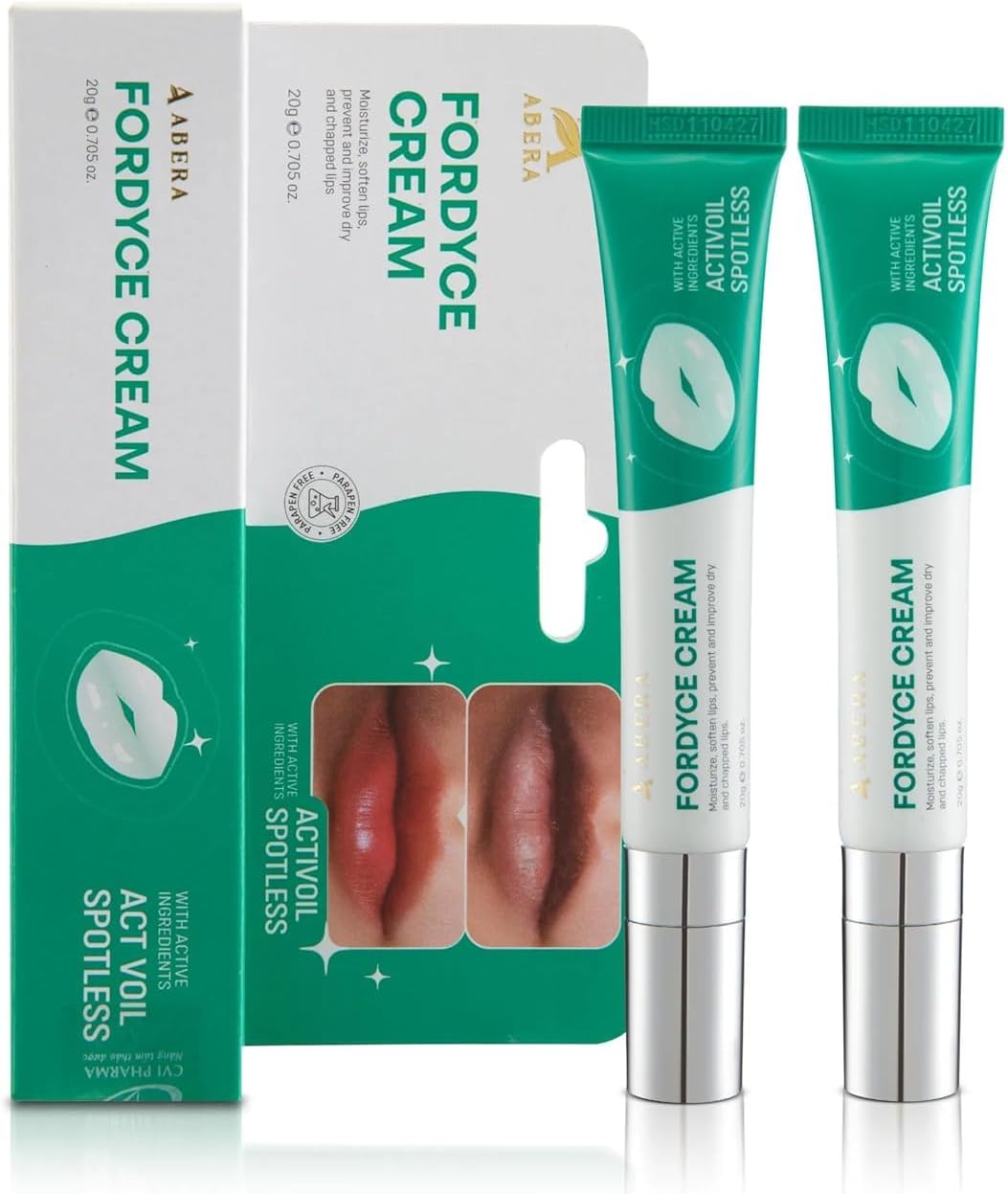 Abera Fordyce Cream – Advanced Formula with HPR (Next-Gen Retinoids), For Lip Acne, Dry, Chapped Lips (0.7 Oz)