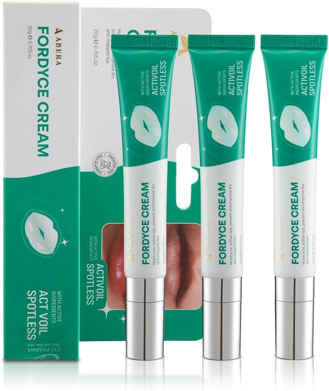 Abera Fordyce Cream – Advanced Formula with HPR (Next-Gen Retinoids), For Lip Acne, Dry, Chapped Lips (0.7 Oz)